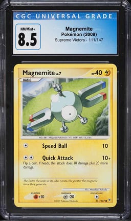 2009 Pokemon Platinum Supreme Victors Magnemite #111 CGC 8.5 NM-MT+