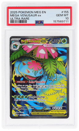 2025 Pokemon Mega Evolution Ultra Rare M Venusaur Ex #155 PSA 10