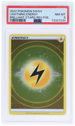 2023 Pokemon Sword and Shield Crown Zenith Reverse Holo Lightning Energy PSA 8