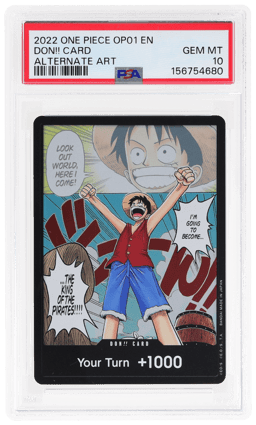 2022 One Piece Romance Dawn Alternate Art Don Card PSA 10