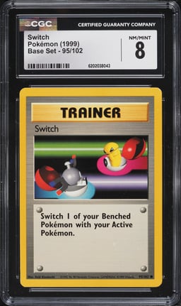 1999 Pokemon Base Set Switch #95 CGC 8 NM-MT