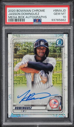 2020 Bowman Chrome Mega Box Jasson Dominguez PROSPECT AUTO #BMA-JD PSA 10 GEM MINT