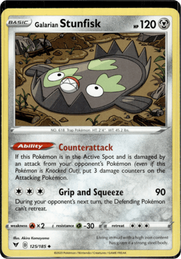 2020 Galarian Stunfisk #125 Vivid Voltage