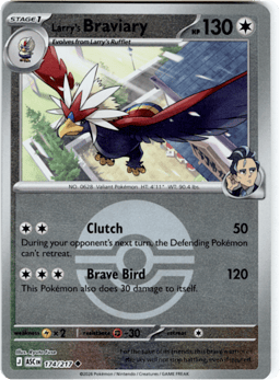 2026 Larry's Braviary (Ball Reverse Holofoil) #174 Ascended Heroes