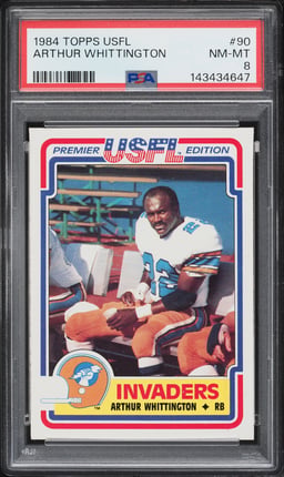 1984 Topps USFL Arthur Whittington #90 PSA 8 NM-MT