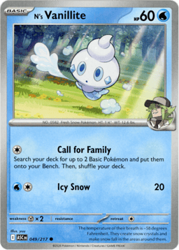 2026 N's Vanillite #49 Ascended Heroes
