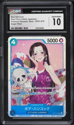 2024 One Piece Japanese Premium The Best Boa Hancock #OP01-078 CGC 10 GEM MINT
