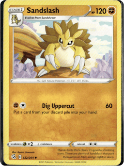 2021 Sandslash #132 Fusion Strike