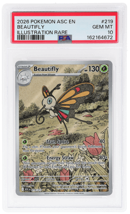 2026 Pokemon Mega Evolution Ascended Heroes Illustration Rare Beautifly #219 PSA 10