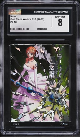 2021 One Piece Japanese Wafers Pt.8 Nami #8 CGC 8 NM-MT