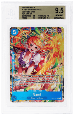 2025 One Piece A Fist of Divine Speed Alternate Art Nami #OP11054 BGS 9.5