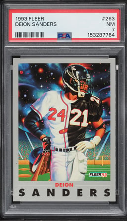 1993 Fleer Football Deion Sanders #263 PSA 7 NRMT