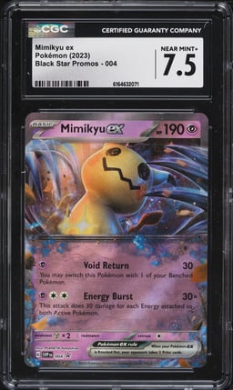 2023 Pokemon Scarlet & Violet Black Star Promo Holo Mimikyu ex #4 CGC 7.5 NRMT+