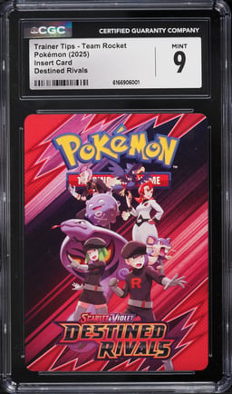 2025 Pokemon Scarlet & Violet Destined Rivals Insert Card Trainer Tips Team Rocket CGC 9 MINT