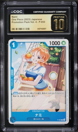2023 One Piece Japanese Promo Pack Volume 4 Nami #P-053 CGC 10 PRISTINE