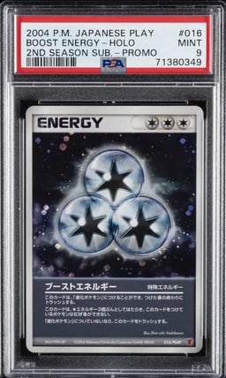 2004 POKEMON JPN PLAY PROMO 2ND SEASON SUBSCRIPTION #016 BOOST ENERGY-HOLO PSA 9