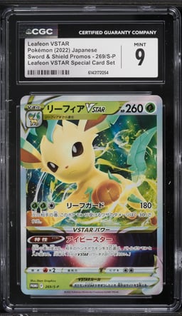 2022 Pokemon Japanese Sword & Shield Promo Special Set Holo Leafeon VSTAR #269 CGC 9 MINT