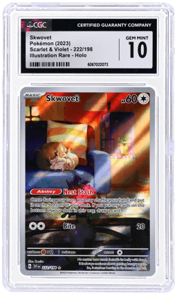 2023 Pokemon Scarlet and Violet Illustration Rare Skwovet #222 CGC 10