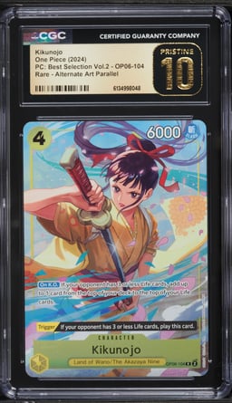 2024 One Piece Premium Collection Best Selection Volume 2 Alt Art Kikunojo #OP06-104 CGC 10