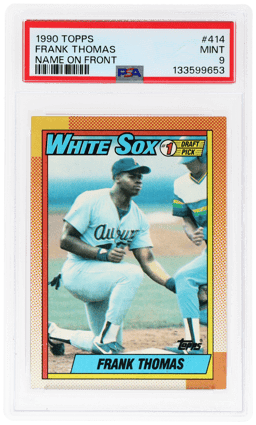 1990 Topps Name On Front Frank Thomas #414 PSA 9