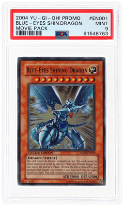 2004 Yu Gi Oh Promo Movie Pack Blue Eyes Shining Dragon #MOVEN001 PSA 9