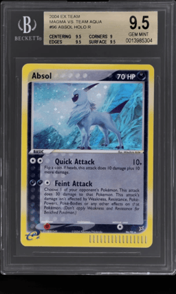 2004 Pokemon Ex Team Magma Vs. Team Aqua Holo Absol #96 BGS 9.5