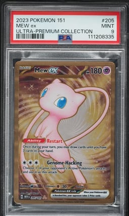 2023 Pokemon SV 151 Ultra Premium Collection Gold Rare Mew ex #205 PSA 9 MINT