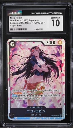 2025 One Piece Japanese Legacy Of The Master SR Nico Robin #OP12-087 CGC 10 GEM MINT
