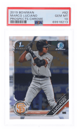 2019 Bowman Chrome Prospect Marco Luciano #BCP82 PSA 10