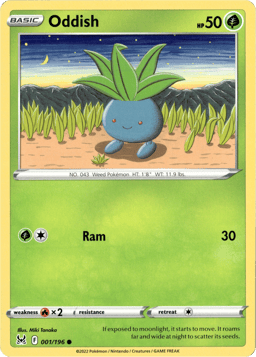 2022 Oddish #1 Lost Origin