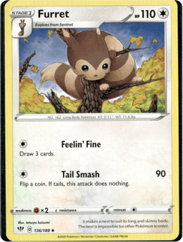 2020 Furret #136 Darkness Ablaze