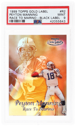 1999 Topps Gold Label Race To Marino Black Label Peyton Manning #R2 PSA 9