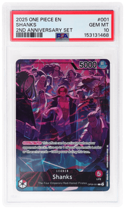 2025 One Piece Promo 2nd Anniversary Set Shanks #OP09-001 PSA 10