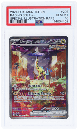 2024 Pokemon Scarlet and Violet Temporal Forces Special Illustration Rare Raging Bolt Ex #208 PSA 10