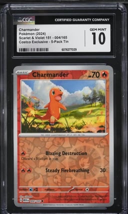 2024 Pokemon Scarlet & Violet 151 Costco Exclusive Charmander #4 CGC 10 GEM MINT