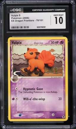 2006 Pokemon EX Dragon Frontiers Vulpix #70 CGC 10 GEM MINT
