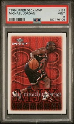 1999 UPPER DECK MVP #181 MICHAEL JORDAN PSA 9