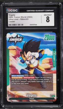 2024 Dragon Ball Super Fusion World Ultra Limit Leader Vegeta #FB04-051 CGC 8 NM-MT