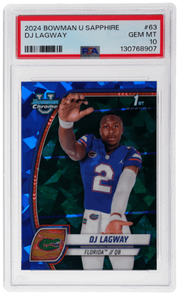 2024 Bowman Chrome University Sapphire Dj Lagway #63 PSA 10