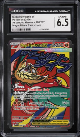 2026 Pokemon Mega Evolution Ascended Heroes MA Mega Hawlucha ex #268 CGC 6.5 EXMT+