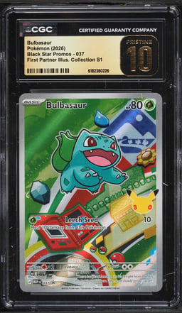 2026 Pokemon Mega Evolution Promo First Partner Illustration S1 Bulbasaur #37 CGC 10 PRISTINE