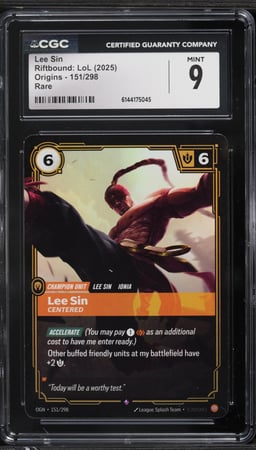 2025 Riftbound League Of Legends LoL Origins Lee Sin #151 CGC 9 MINT