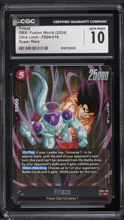 2024 Dragon Ball Super Fusion World Ultra SR Frieza #FB04-018 CGC 10 GEM MINT