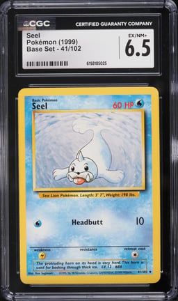 1999 Pokemon Base Set Seel #41 CGC 6.5 EXMT+
