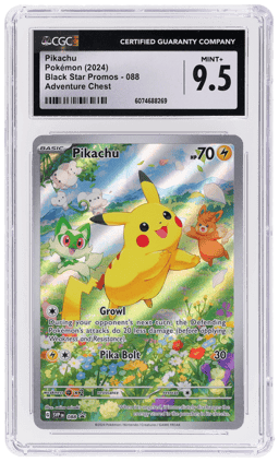 2024 Pokemon Scarlet and Violet Black Star Promo Paldea Adventure Chest Pikachu #088 CGC 9.5