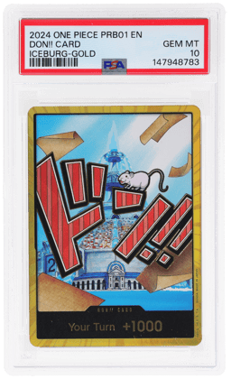 2024 One Piece Premium Booster Japanese Iceburg Gold Don Card PSA 10