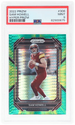 2022 Panini Prizm Hyper Prizm Sam Howell #306 26/175 PSA 9