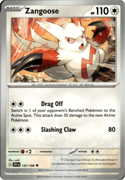 2023 Zangoose #147 Scarlet & Violet