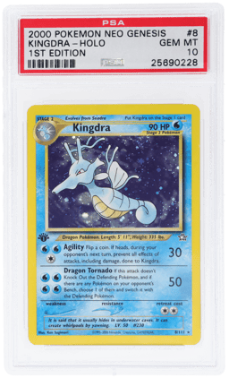 2000 Pokemon Neo Genesis 1st Edition Holo Kingdra #8 PSA 10