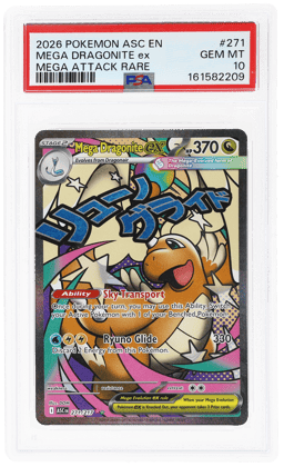 2026 Pokemon Ascended Heroes Mega Attack Rare Mega Dragonite Ex #271 PSA 10